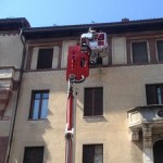 A Cuorgnè cadono calcinacci da un cornicione 1