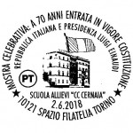 Annullo filatelico per celebrare i 70 anni della Costituzione