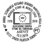 Annullo filatelico per il 40° anniversario della scomparsa del Mar. di P.S. Rosario Berardi