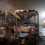 Bruciano sette autobus a Ciriè 1