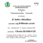 Gloria Rosboch mercoledì lutto cittadino