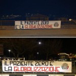 Il paziente zero è la globalizzazione, striscioni di CasaPound sul Coronavirus