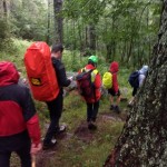 In salvo a Ceresole  un gruppo di giovani di un campeggio parrocchiale