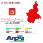 Incendi boschivi stato di massima pericolosità in Piemonte