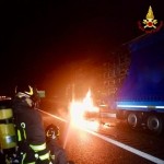 Incendio di un tir sulla A4 To-Mi a