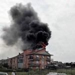 Incendio in via Panealbo a Grugliasco