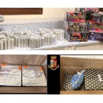 La Polizia sequestra 400 kg di artifizi pirotecnici illegali