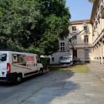 Lavori di restauro della facciata del Liceo Botta di Ivrea