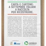 Più carta e cartone per aiutare i Comuni terremotati