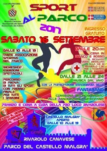 Sabato 16 settembre torna al Malgrà “Sport al Parco” 2