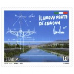 Un francobollo per il nuovo ponte di Genova